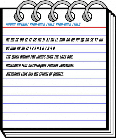 Young Patriot Semi-Bold Italic Semi-Bold Italic Font