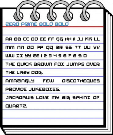 Zero Prime Bold Bold Font