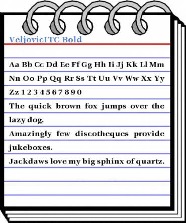 VeljovicITC Bold Font