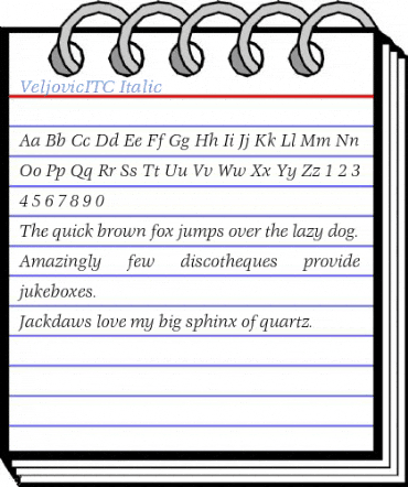 VeljovicITC Italic Font