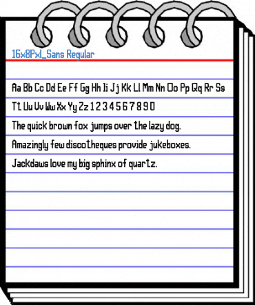16x8Pxl_Sans Regular Font