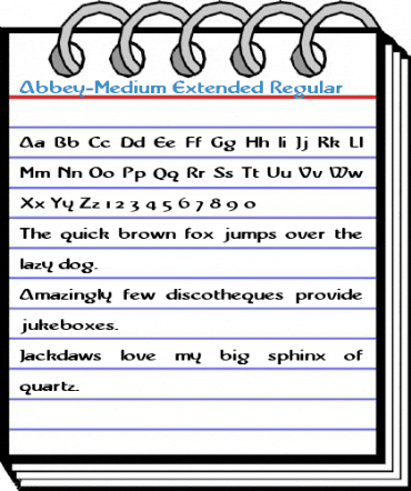 Abbey-Medium Extended Regular Font