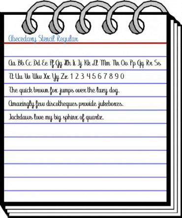 Abecedary Stencil Regular Font
