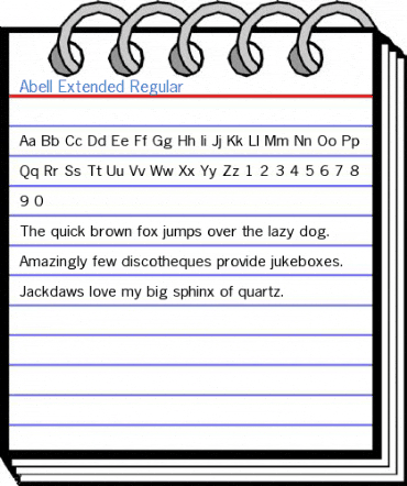 Abell Extended Regular Font