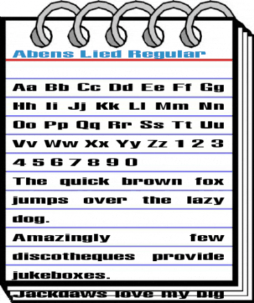 Abens Lied Regular Font