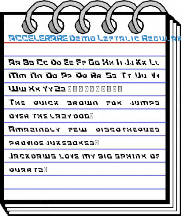 ACCELERARE Demo Leftalic Regular Font
