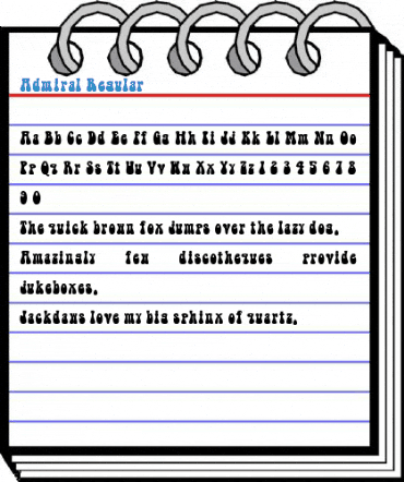 Admiral Regular Font