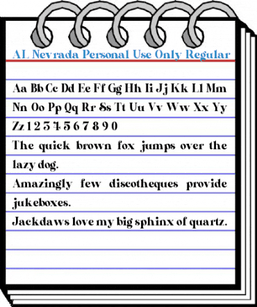 AL Nevrada Personal Use Only Regular Font