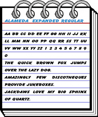 Alameda  Expanded Regular Font