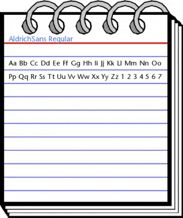 AldrichSans Regular Font