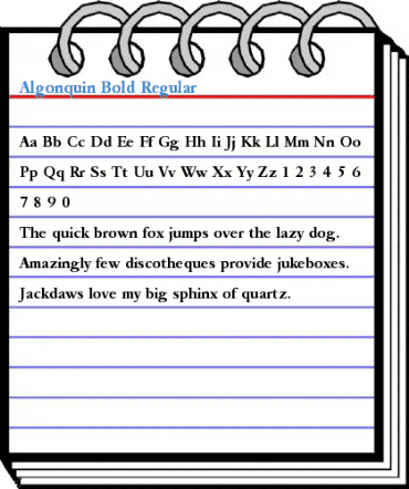 Algonquin Bold Regular Font