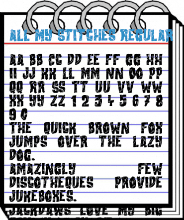 All my Stitches Regular Font