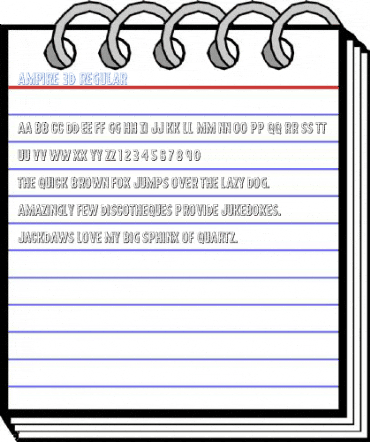 Ampire 3D Regular Font
