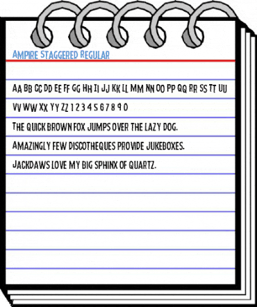 Ampire Staggered Regular Font