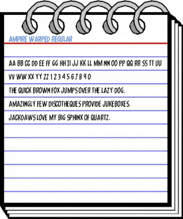Ampire Warped Regular Font