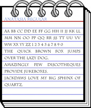 Anatasia Regular Font