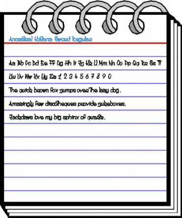 Ancestral Katana Sword Regular Font