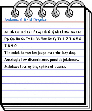 Andorra S Bold Regular Font