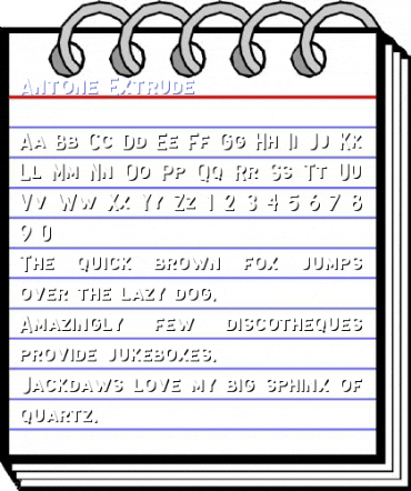Antone Extrude Font