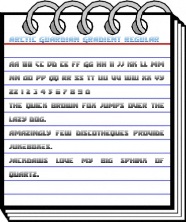 Arctic Guardian Gradient Regular Font