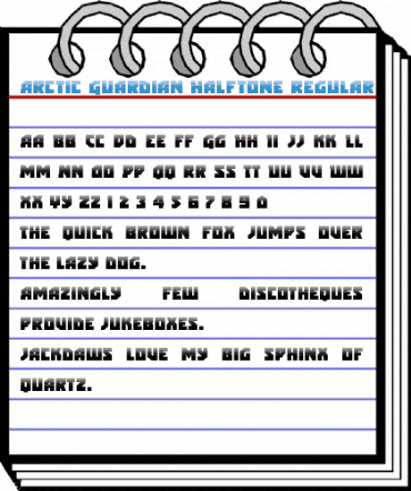 Arctic Guardian Halftone Regular Font