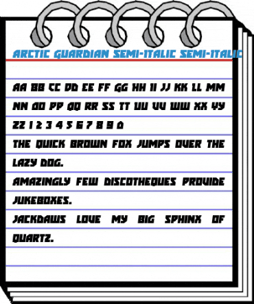Arctic Guardian Semi-Italic Semi-Italic Font