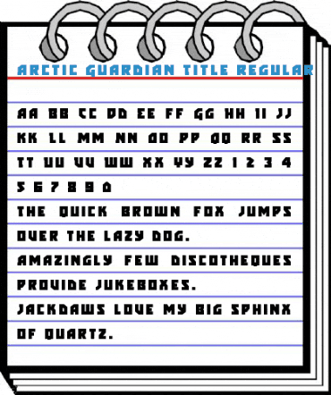 Arctic Guardian Title Regular Font