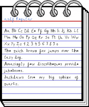 asdf Regular Font