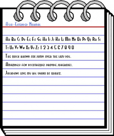 Asia-Extended Normal Font