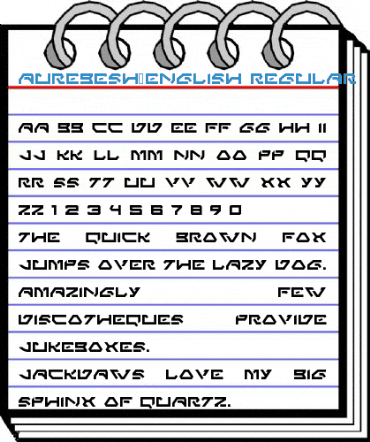 Aurebesh_english Regular Font