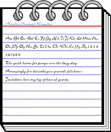 Avalon Normal Regular Font