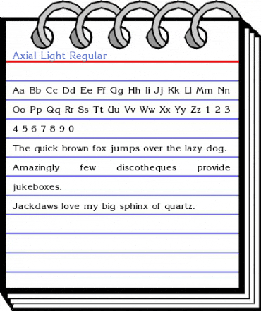 Axial Light Regular Font
