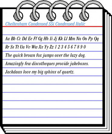 Cheltenham Condensed SSi Font