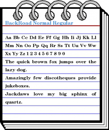 BackRoad Normal Regular Font