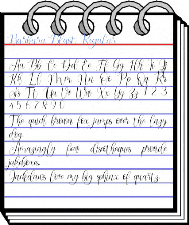 Barbara Blast Regular Font