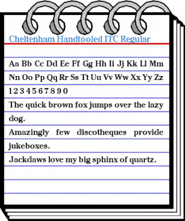 Cheltenham Handtooled ITC Regular Font