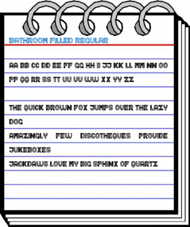 Bathroom Filled Regular Font