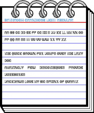 Bathroom Grandiose Light Regular Font