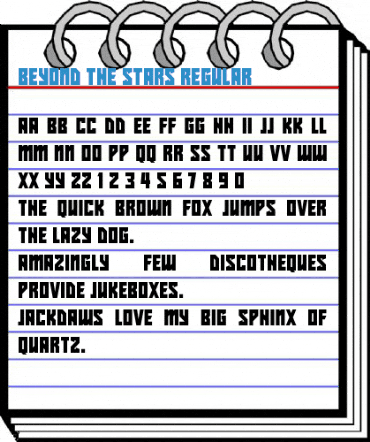 Beyond The Stars Regular Font