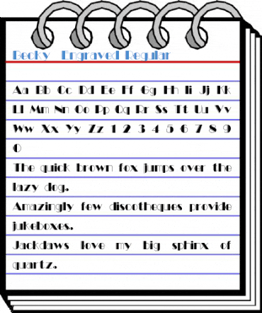 Becky Engraved Regular Font