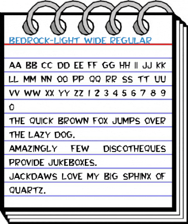 Bedrock-Light Wide Regular Font