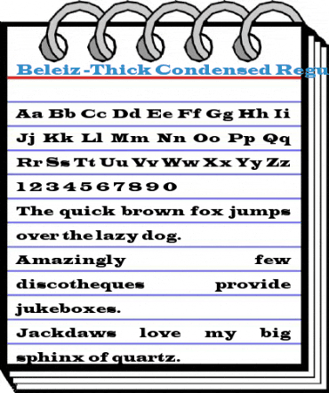 Beleiz -Thick Condensed Regular Font