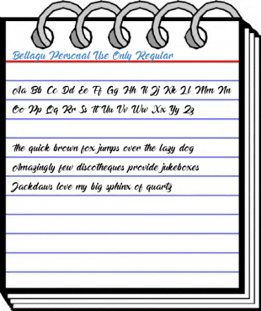 Bellagu Personal Use Only Regular Font