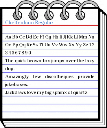 Cheltenham Regular Font