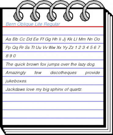Bern Oblique Lite Regular Font
