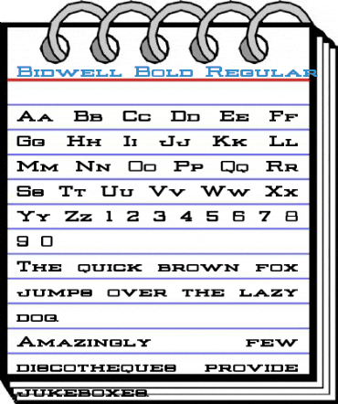 Bidwell Bold Regular Font