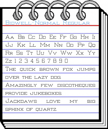 Bidwell-Normal Regular Font