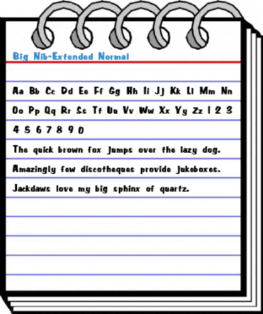 Big Nib-Extended Normal Font