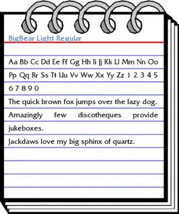 BigBear Light Regular Font
