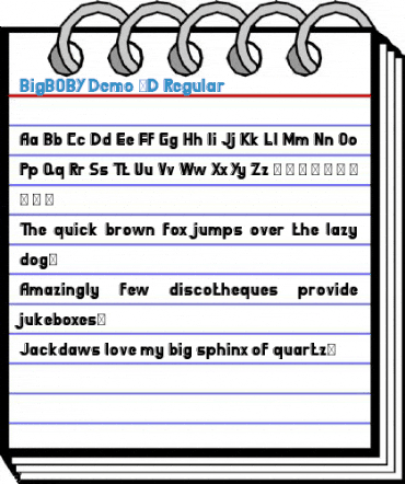 BigBOBY Demo 3D Regular Font